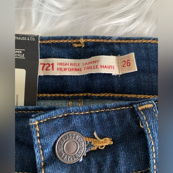 Levi's High Rise Women's Jeans - Dark Blue - Picture 2 of 7
